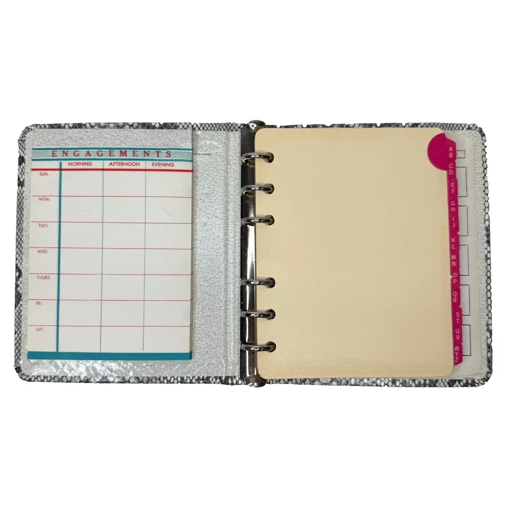 New Vintage The Lizard Skin Telephone Engagement Address Book Scheduling  Japan